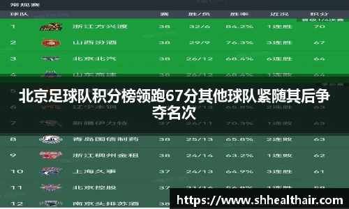 北京足球队积分榜领跑67分其他球队紧随其后争夺名次